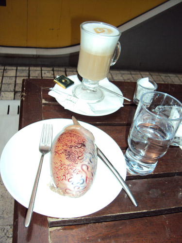 bull testicle and latte for breakfast