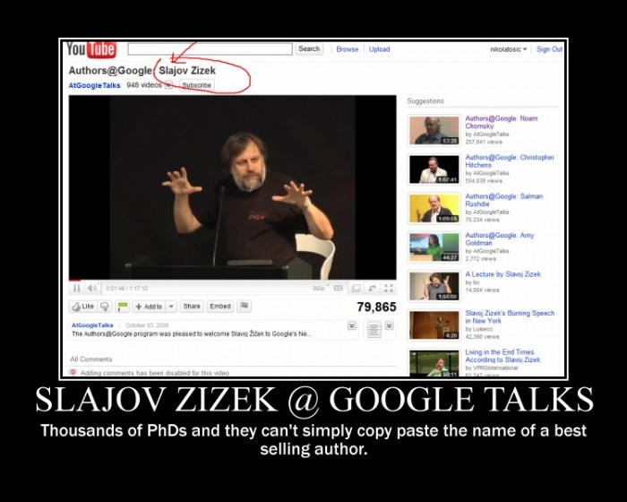 slajov zizek google talks motivator