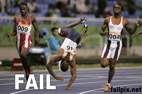 running fall fail